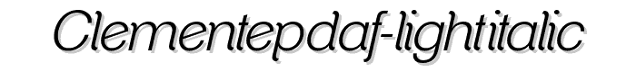 ClementePDaf%20LightItalic font