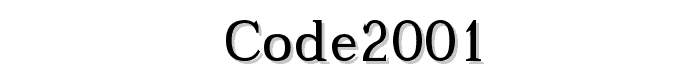 Code2001 font