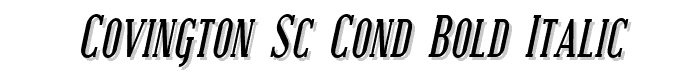 Covington%20SC%20Cond%20Bold%20Italic font