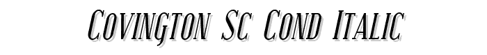 Covington%20SC%20Cond%20Italic font