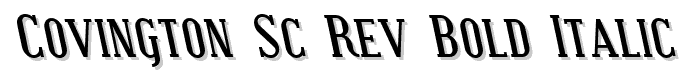 Covington%20SC%20Rev%20Bold%20Italic font