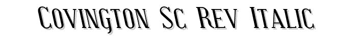 Covington%20SC%20Rev%20Italic font