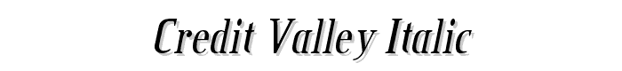 Credit%20Valley%20Italic font