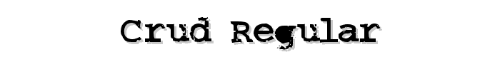 Crud%20Regular font