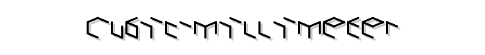 cubic-millimeter font