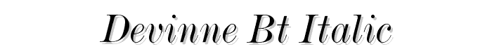 DeVinne%20BT%20Italic font