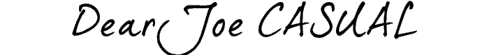 DearJoe5CASUAL font