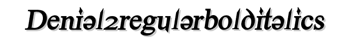 Denial2RegularBoldItalics font