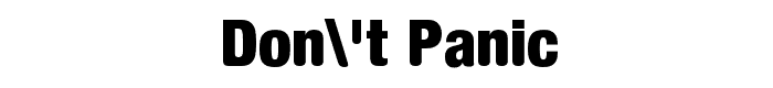 Don_t%20Panic font