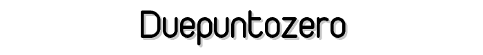 Duepuntozero font