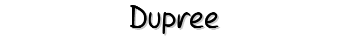 Dupree font