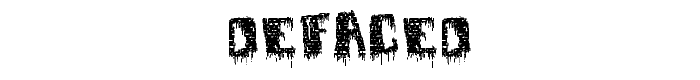 deFaced font