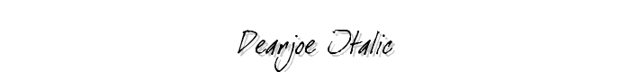 dearJoe%20Italic font