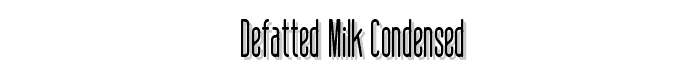 defatted%20milk%20Condensed font