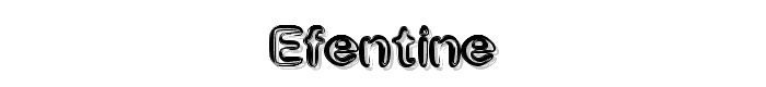 Efentine font