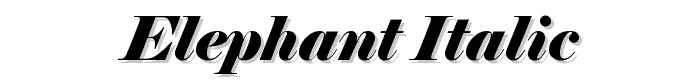 Elephant%20Italic font