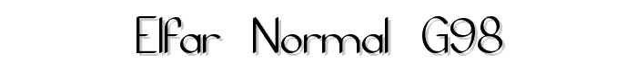 Elfar%20Normal%20G98 font