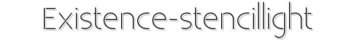 Existence-StencilLight font