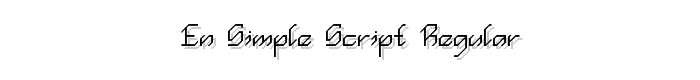 en%20simple%20script%20Regular font