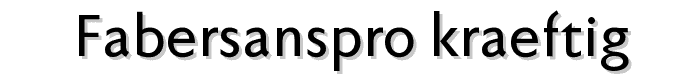 FaberSansPro-Kraeftig font