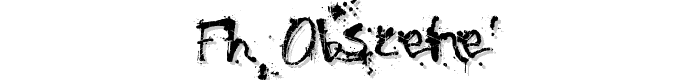 Fh_Obscene font