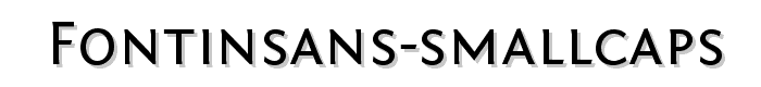 FontinSans-SmallCaps font