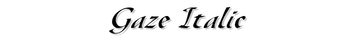 Gaze%20Italic font