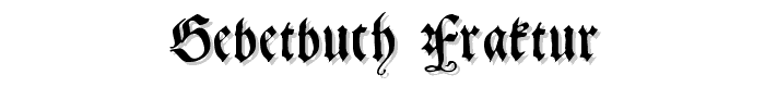 Gebetbuch%20Fraktur font