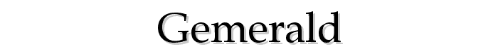 Gemerald font