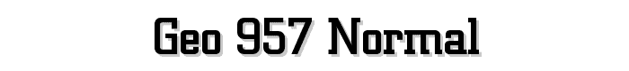 Geo%20957%20Normal font