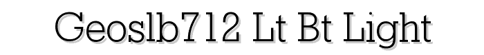 GeoSlb712%20Lt%20BT%20Light font