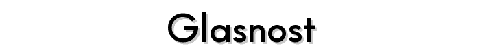 Glasnost font