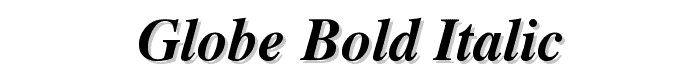 Globe%20Bold%20Italic font