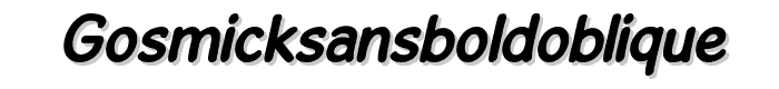 GosmickSansBoldOblique font