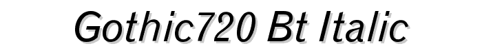 Gothic720%20BT%20Italic font