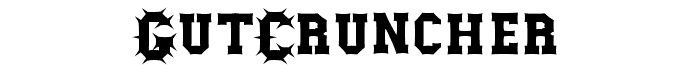 Gutcruncher font