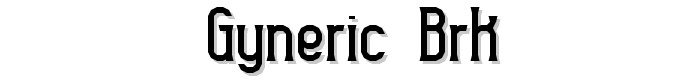 Gyneric%20BRK font