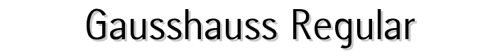 gausshauss%20regular font