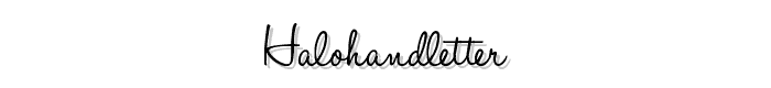 HaloHandletter font