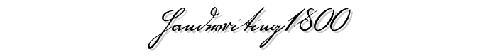 Handwriting1800 font