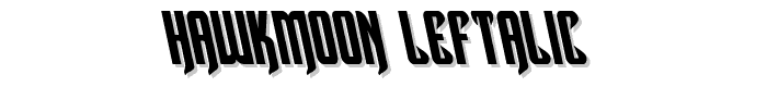 Hawkmoon%20Leftalic font