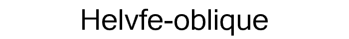 HelvFE-Oblique font