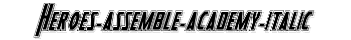 Heroes%20Assemble%20Academy%20Italic font