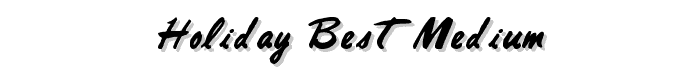 Holiday%20Best%20Medium font