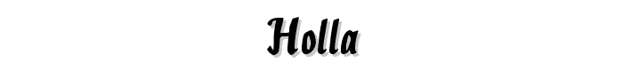 Holla font