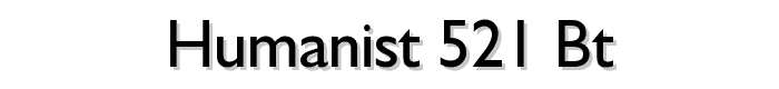 Humanist%20521%20BT font