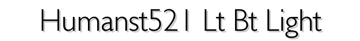 Humanst521%20Lt%20BT%20Light font