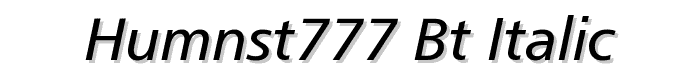 Humnst777%20BT%20Italic font