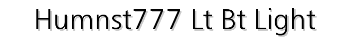 Humnst777%20Lt%20BT%20Light font