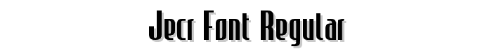 JECR%20Font%20Regular font